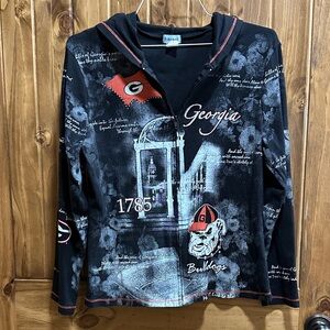 Georgia Bulldogs Black zip Hoodie